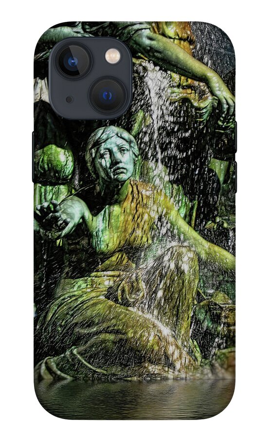 Woman in The Fountain Chicago - Phone Case