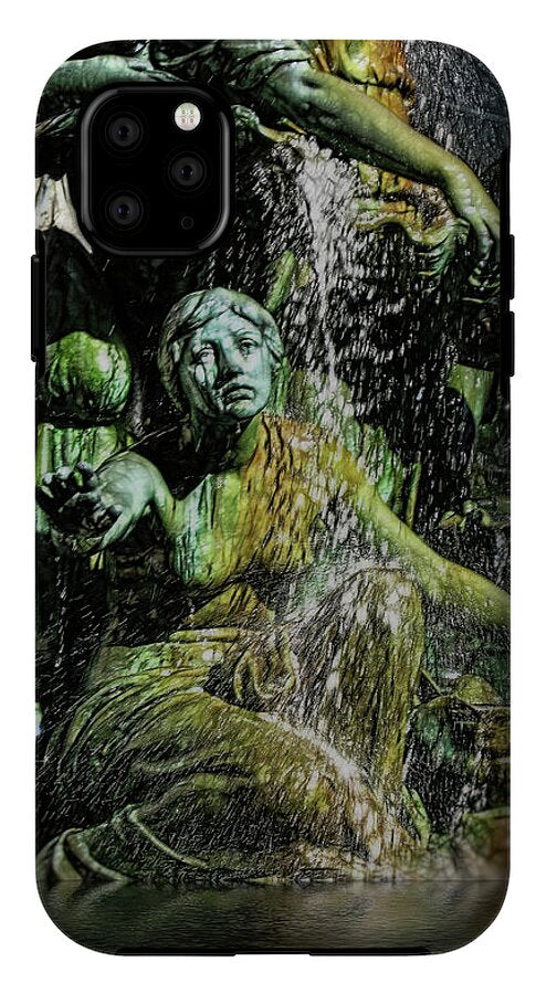 Woman in The Fountain Chicago - Phone Case