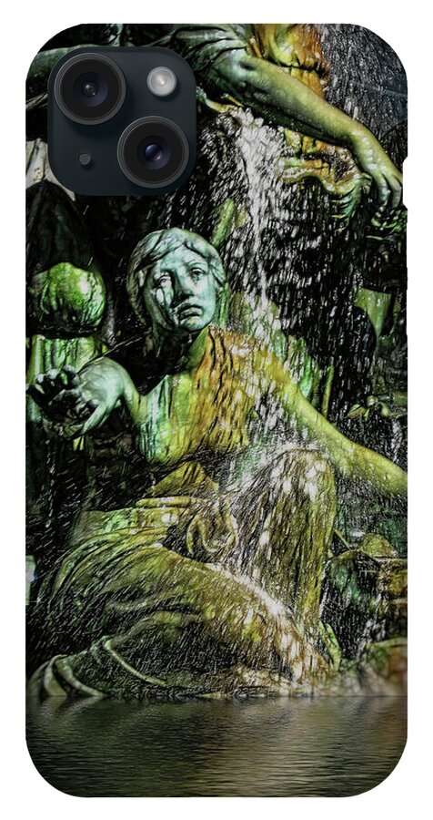 Woman in The Fountain Chicago - Phone Case