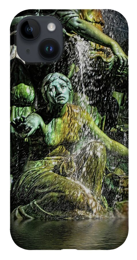 Woman in The Fountain Chicago - Phone Case