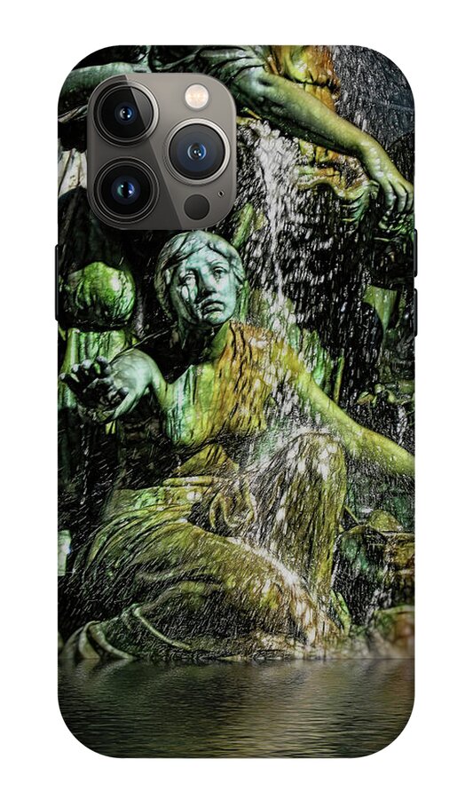 Woman in The Fountain Chicago - Phone Case