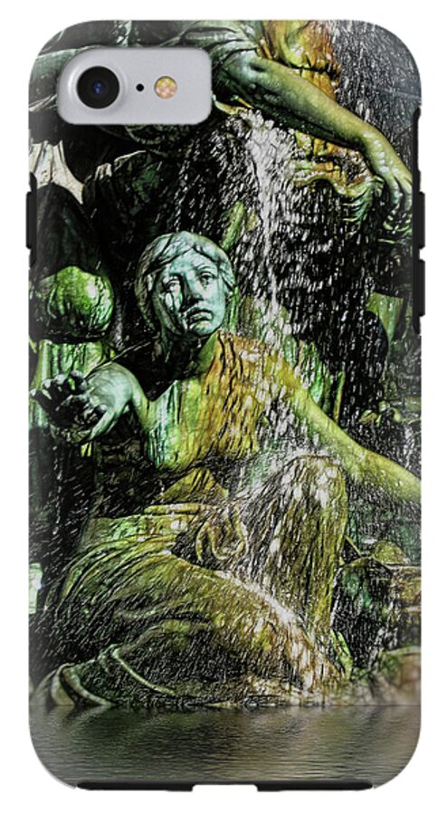 Woman in The Fountain Chicago - Phone Case