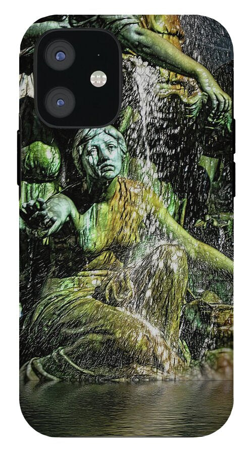 Woman in The Fountain Chicago - Phone Case