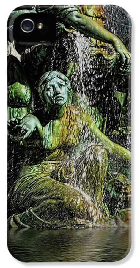 Woman in The Fountain Chicago - Phone Case