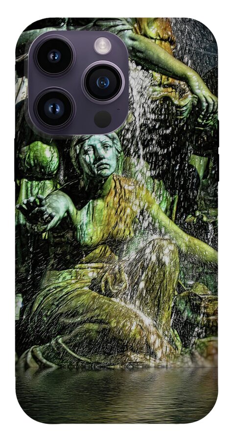 Woman in The Fountain Chicago - Phone Case