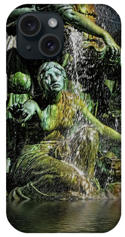 Woman in The Fountain Chicago - Phone Case