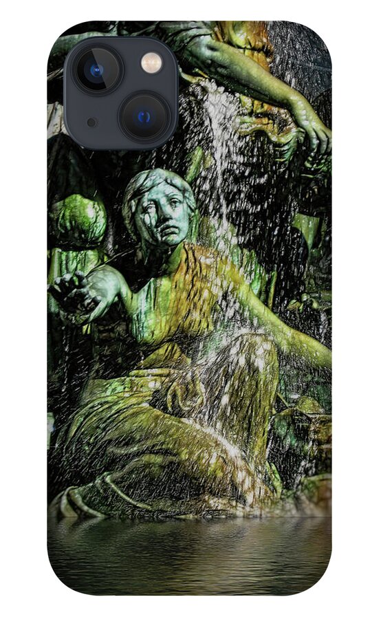 Woman in The Fountain Chicago - Phone Case