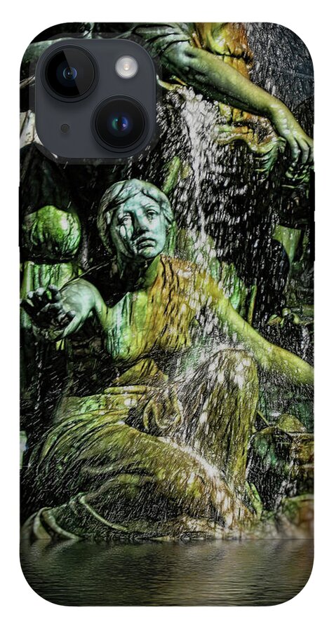 Woman in The Fountain Chicago - Phone Case