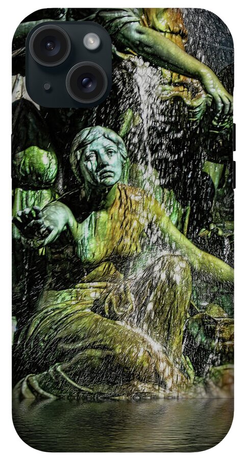 Woman in The Fountain Chicago - Phone Case