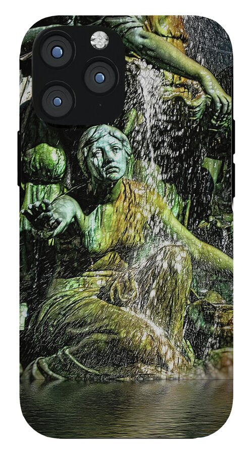 Woman in The Fountain Chicago - Phone Case