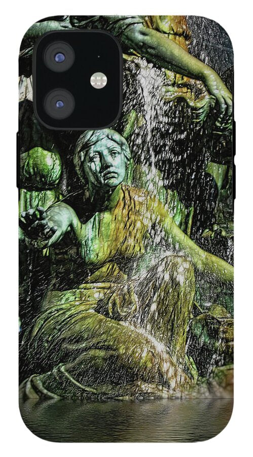 Woman in The Fountain Chicago - Phone Case