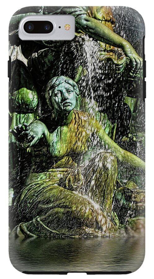 Woman in The Fountain Chicago - Phone Case