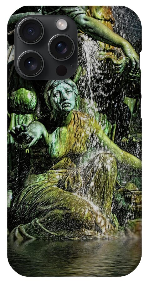 Woman in The Fountain Chicago - Phone Case