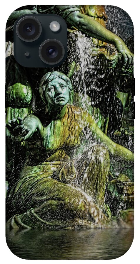 Woman in The Fountain Chicago - Phone Case