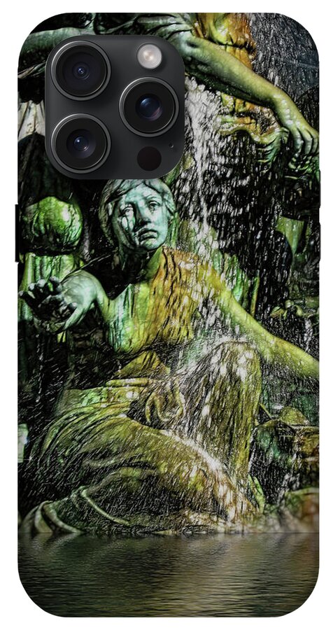 Woman in The Fountain Chicago - Phone Case