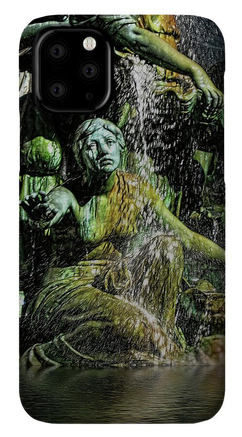 Woman in The Fountain Chicago - Phone Case