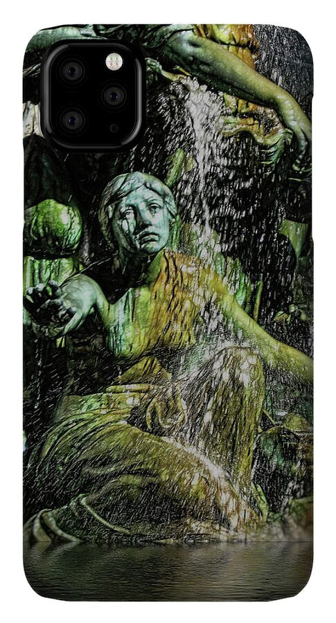 Woman in The Fountain Chicago - Phone Case