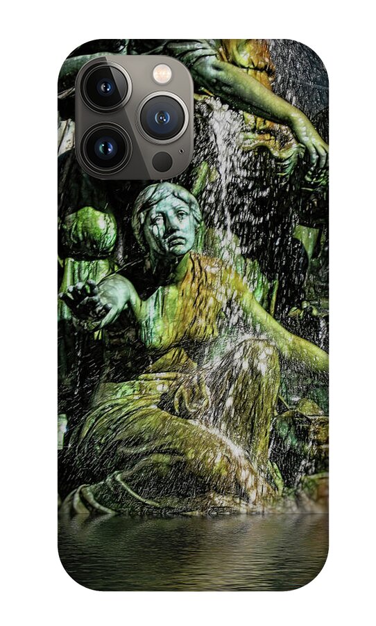 Woman in The Fountain Chicago - Phone Case