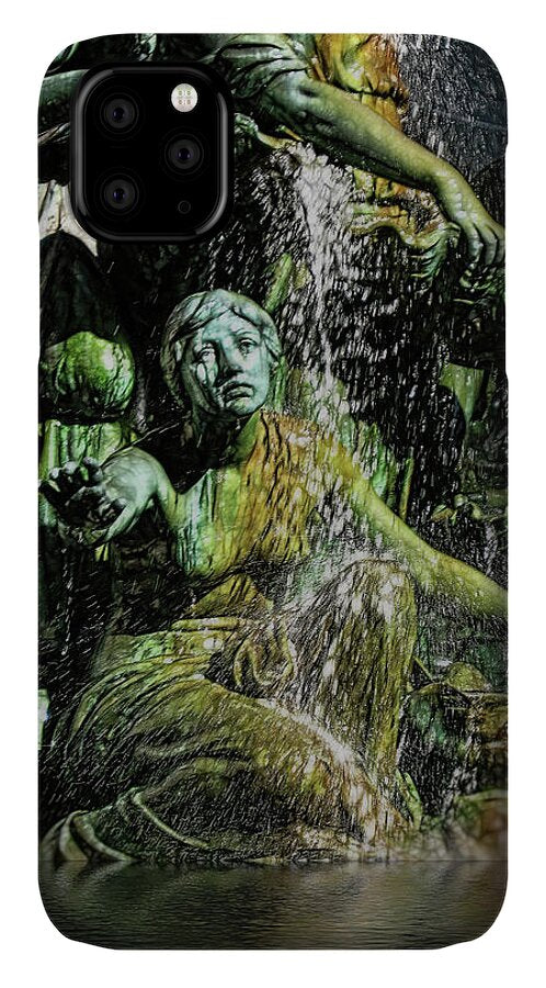 Woman in The Fountain Chicago - Phone Case