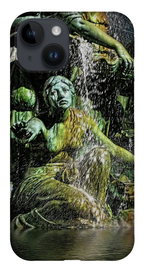 Woman in The Fountain Chicago - Phone Case