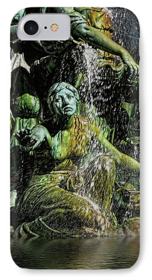 Woman in The Fountain Chicago - Phone Case