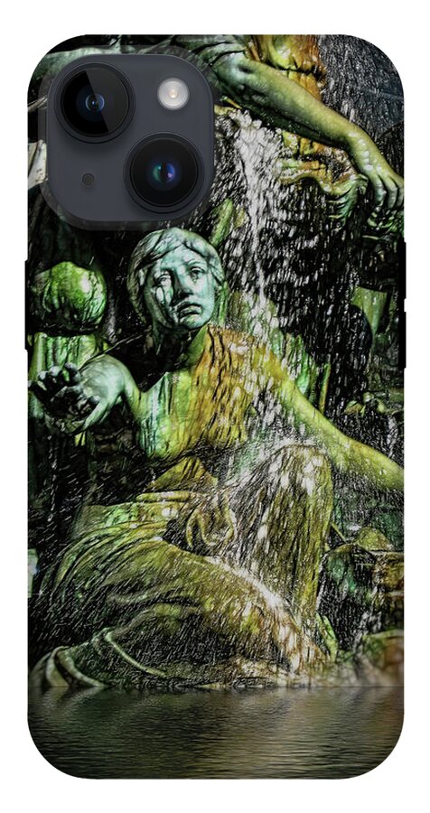 Woman in The Fountain Chicago - Phone Case