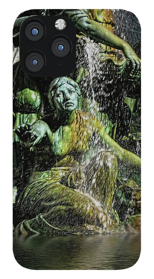 Woman in The Fountain Chicago - Phone Case