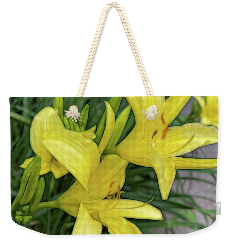 Yellow Daylilies In July - Weekender Tote Bag