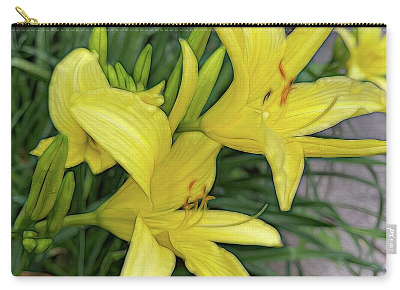 Yellow Daylilies In July - Zip Pouch