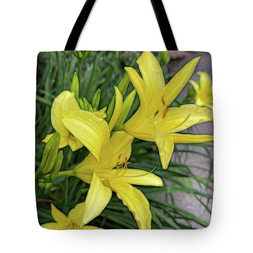 Yellow Daylilies In July - Tote Bag