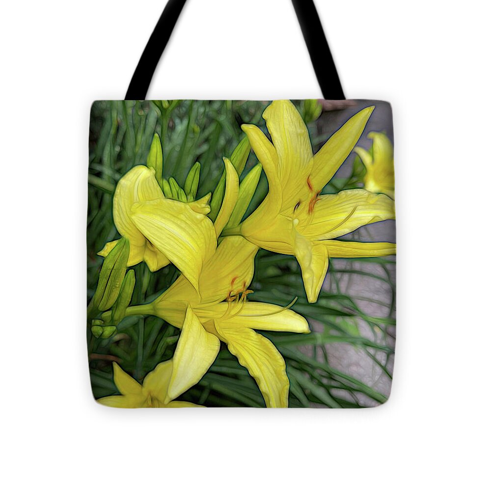 Yellow Daylilies In July - Tote Bag