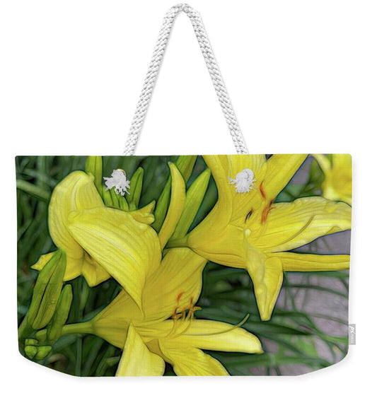 Yellow Daylilies In July - Weekender Tote Bag