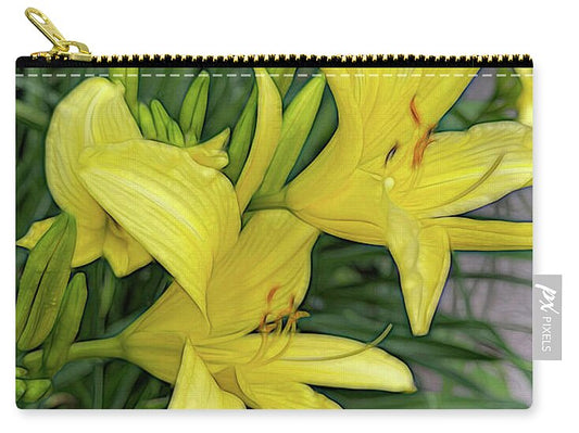 Yellow Daylilies In July - Zip Pouch