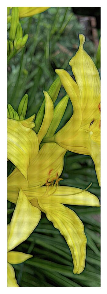 Yellow Daylilies In July - Yoga Mat