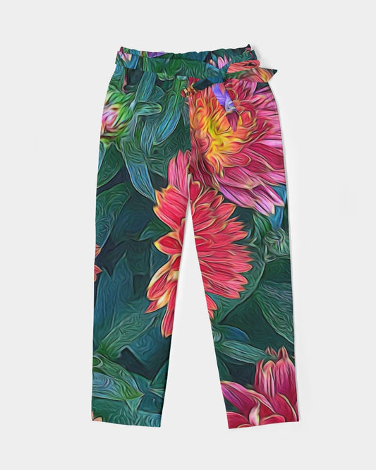 Warm Fall Mums Women's Belted Tapered Pants