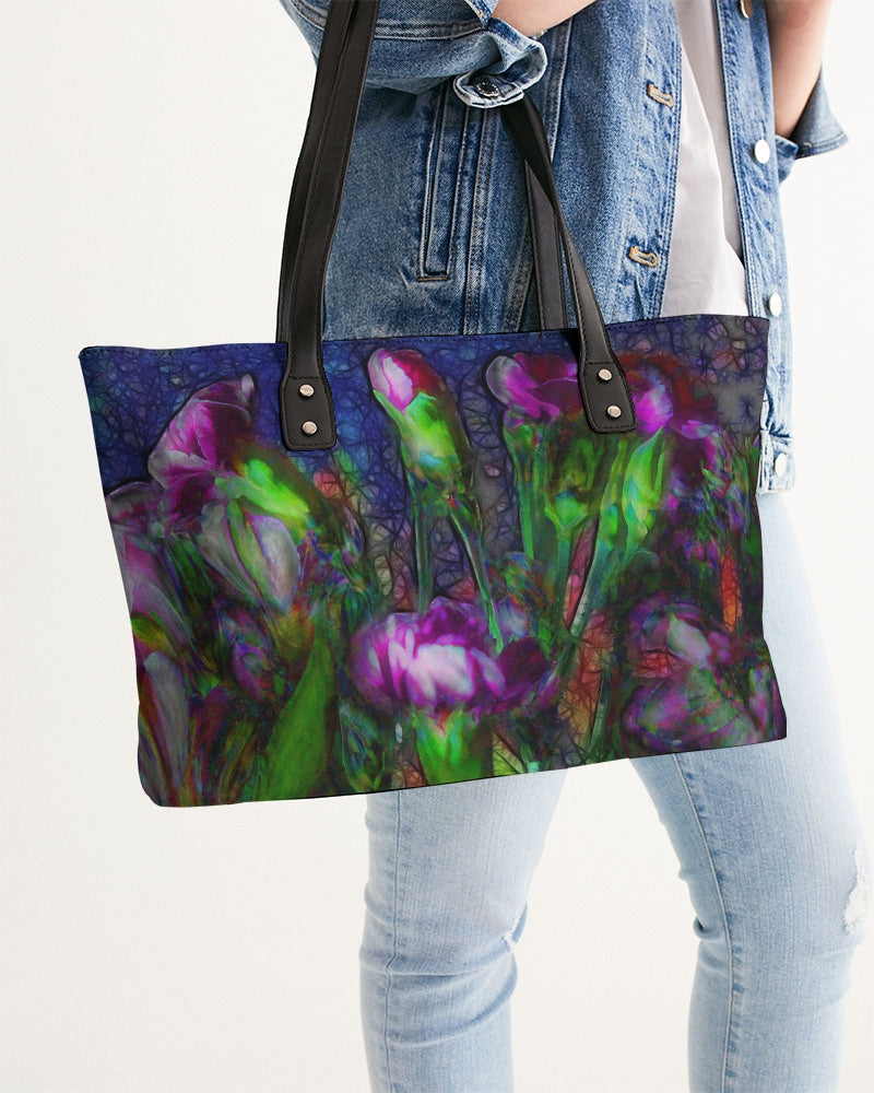 Abstract Pink Carnations Stylish Tote
