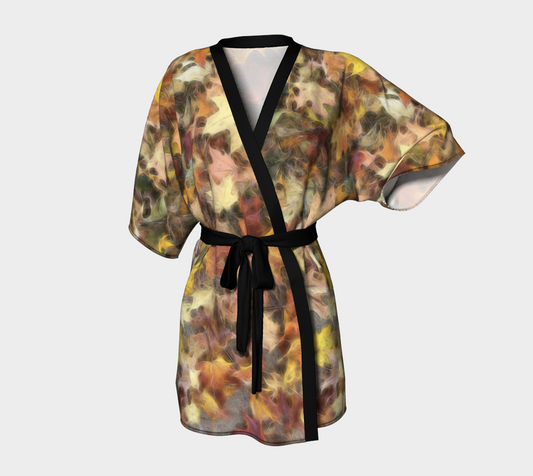 Light October Leaves Kimono Robe