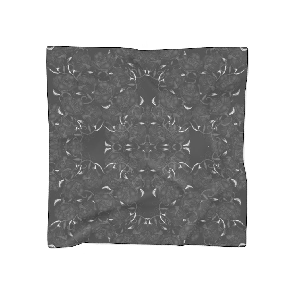 Black Roses Poly Scarf