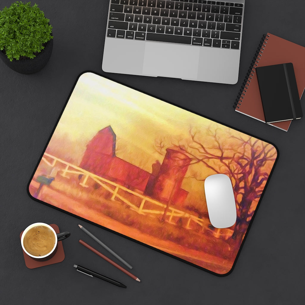 Barn Painting Desk Mat