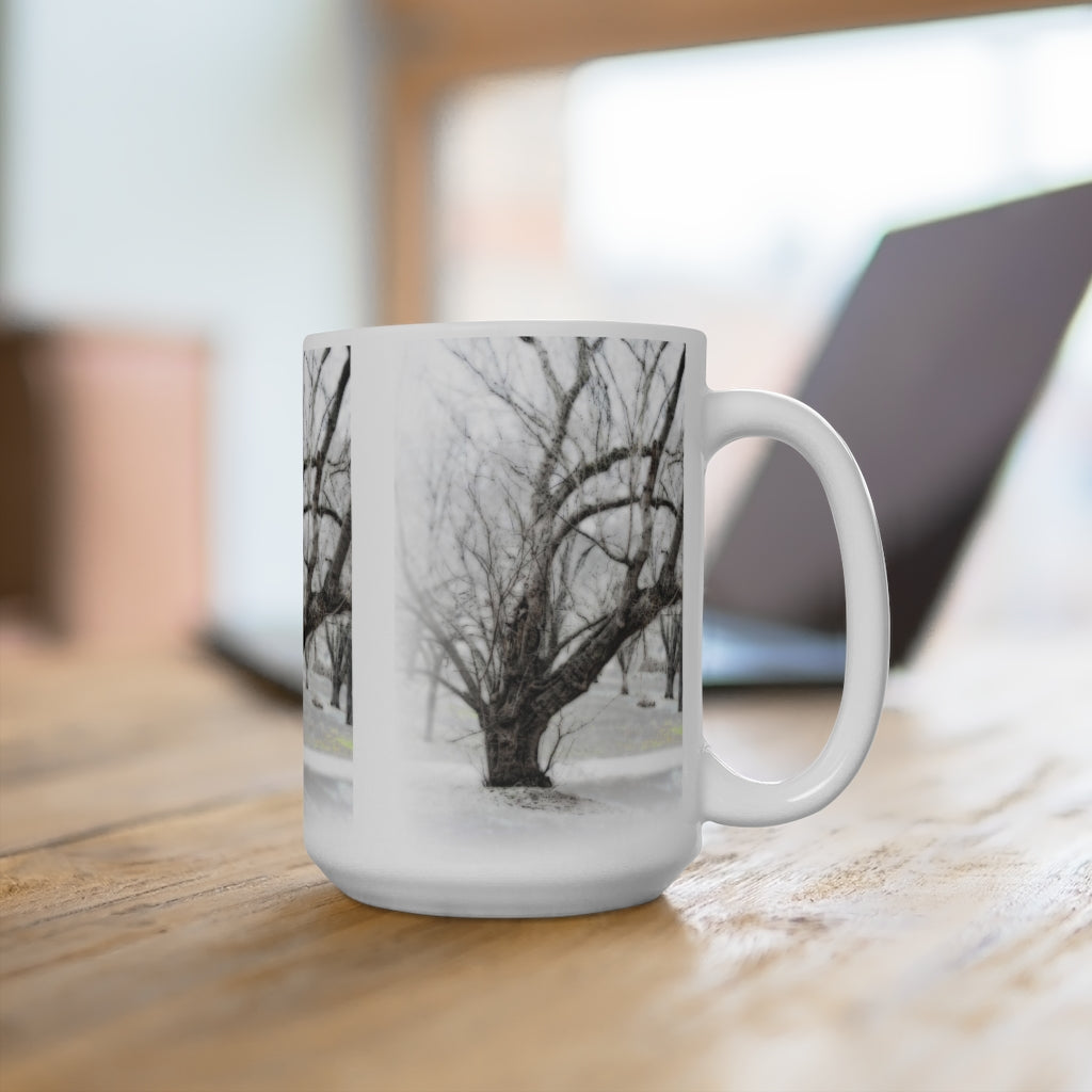 Old Tree On White Ceramic Mugs (11oz\15oz\20oz)