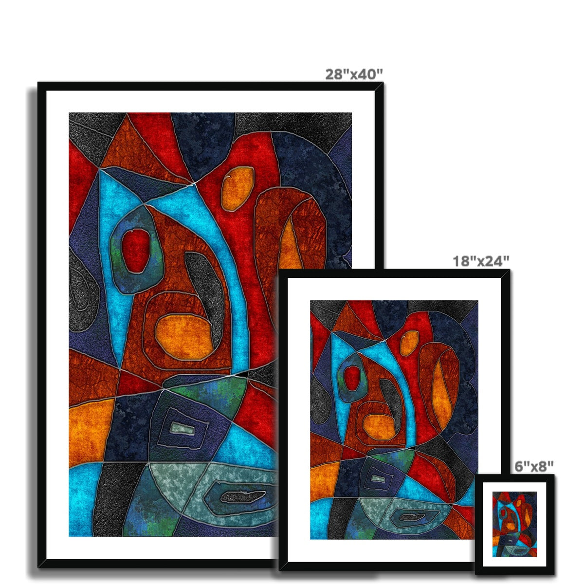 Abstract With Heart Framed & Mounted Print