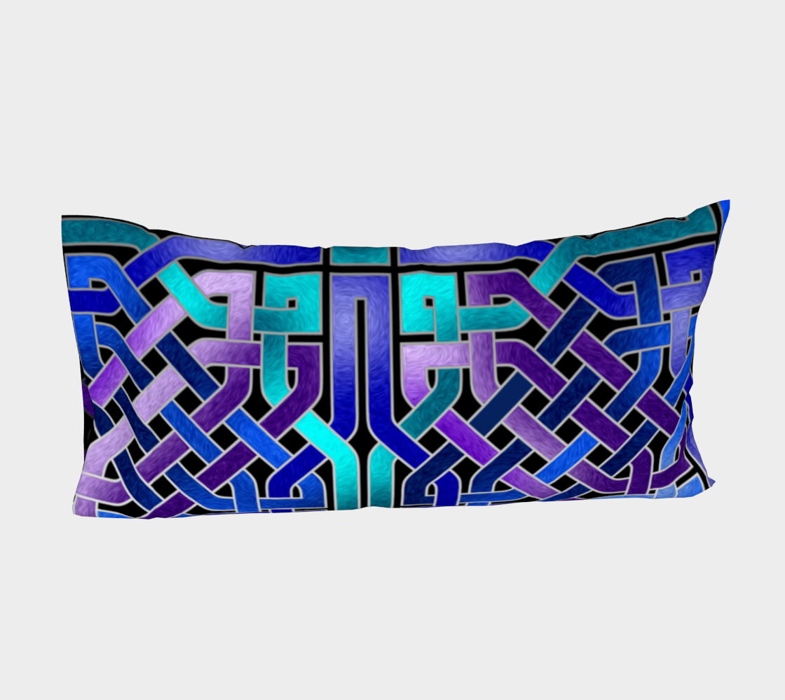 Blue Celtic Knot Bed Pillow Sleeve