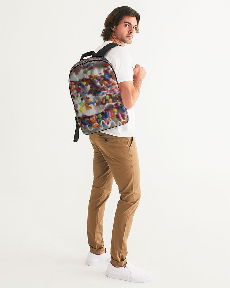 Rainbow Sprinkles On Whipped Cream Large Backpack