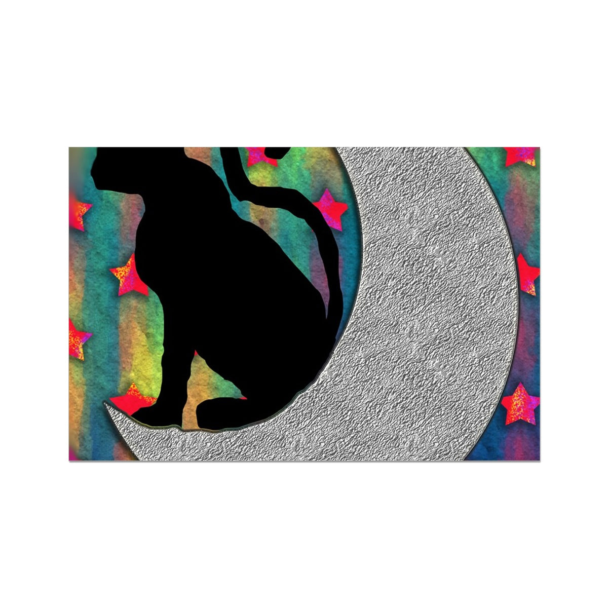 Cat On A Moon Fine Art Print