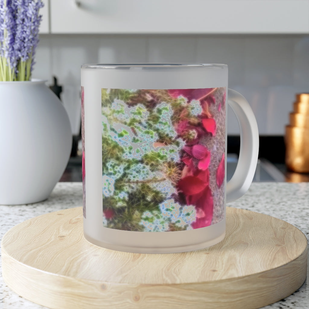 Fall Sidewalk Kenosha Frosted Glass Mug