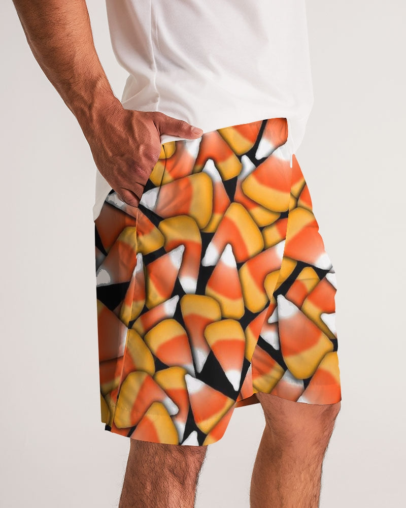 Candy Corn Pattern Men's Jogger Shorts