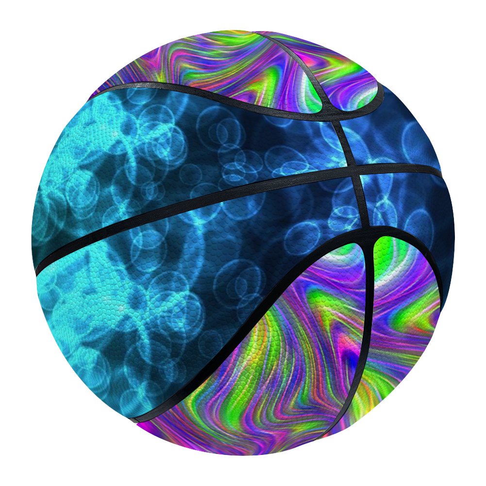 Abstract With Blue Ocean Bokeh Customized Basketball for All Ages and Levels Custom Full Pads Personalized Basketball