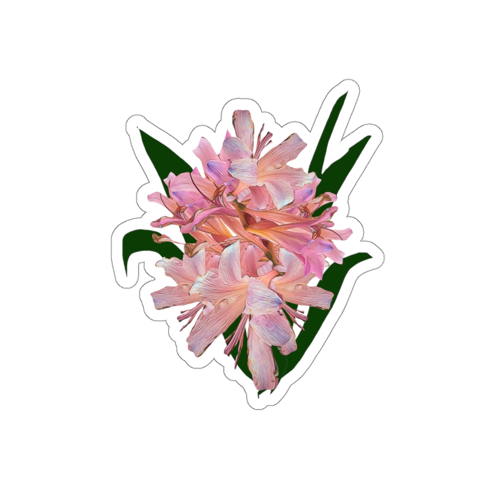 Pink Amaryllis Kiss-Cut Stickers