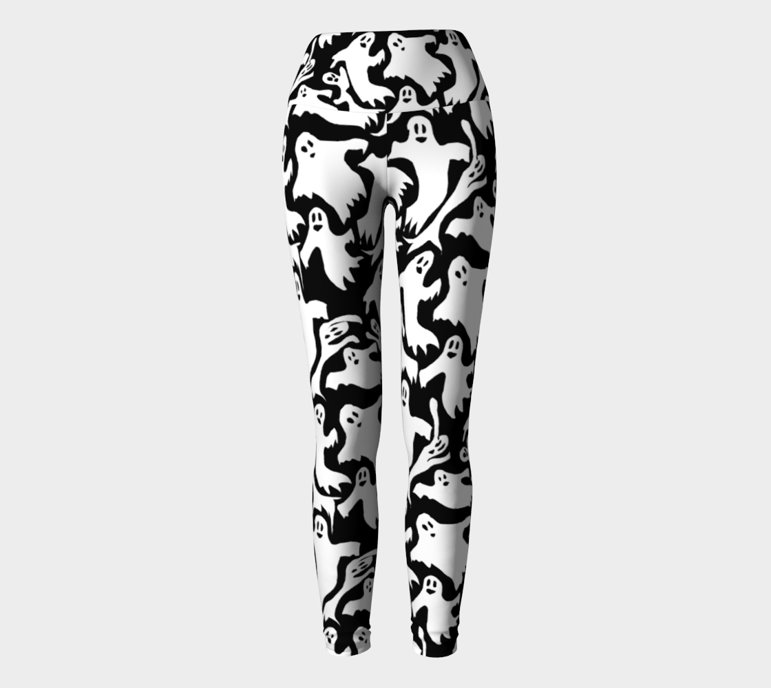 Ghosts Pattern Yoga Leggings