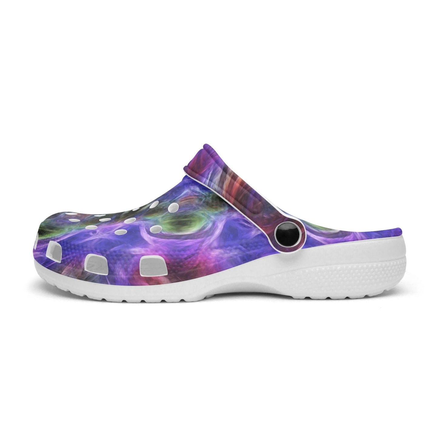 Purple Kaleidoscope 413. All Over Printed Clogs